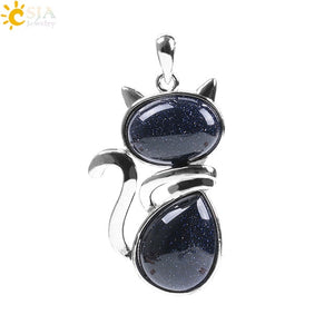 Women's Cute Cat Pendants - Stones & Vine