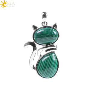 Women's Cute Cat Pendants - Stones & Vine